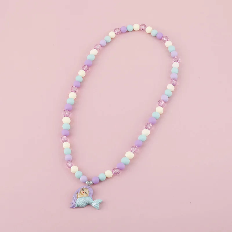 Rainbow Pendant Beaded Necklace