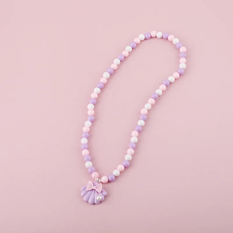 Snowflake Rainbow Beaded Necklace