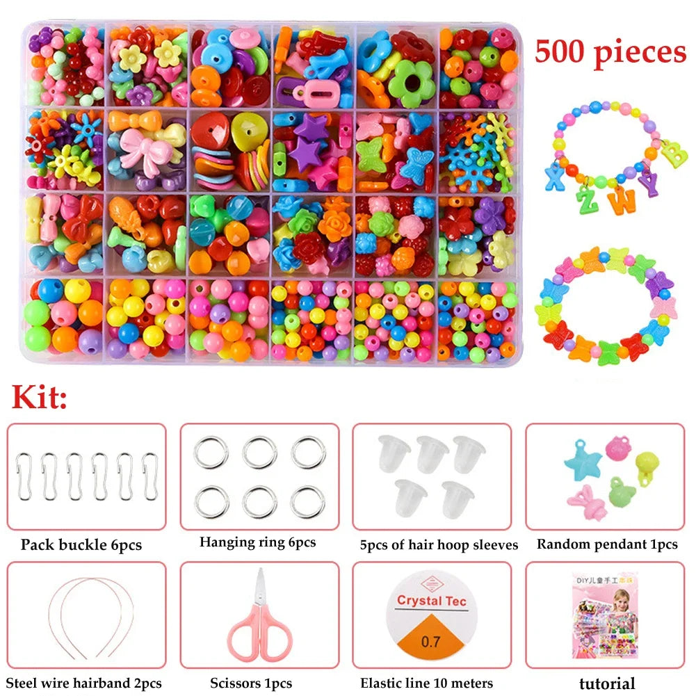500pcs DIY Beaded Jewelry Kit