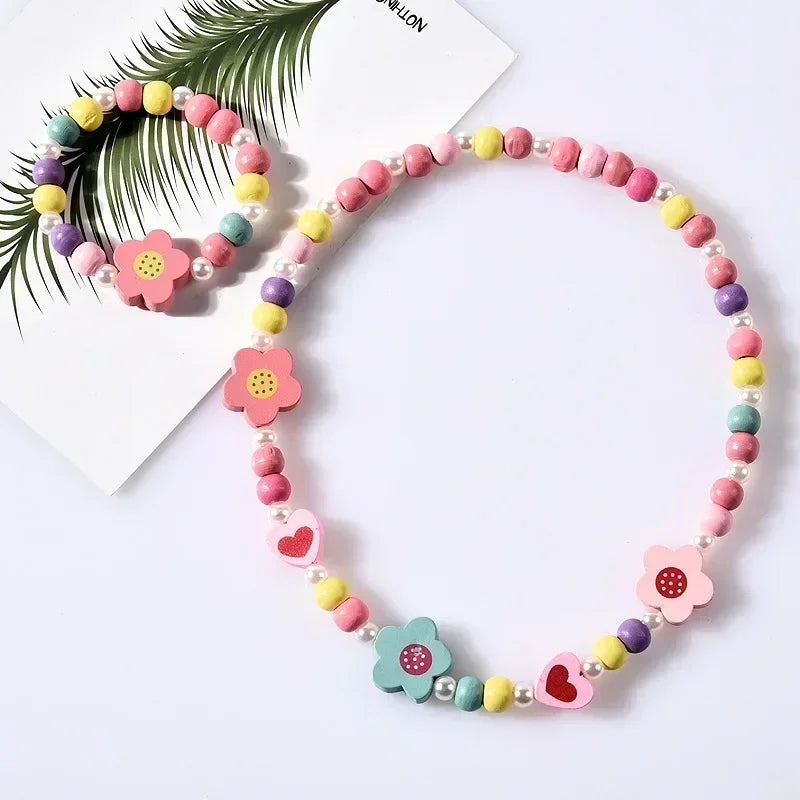 Unicorn Beads Necklace & Bracelet Set