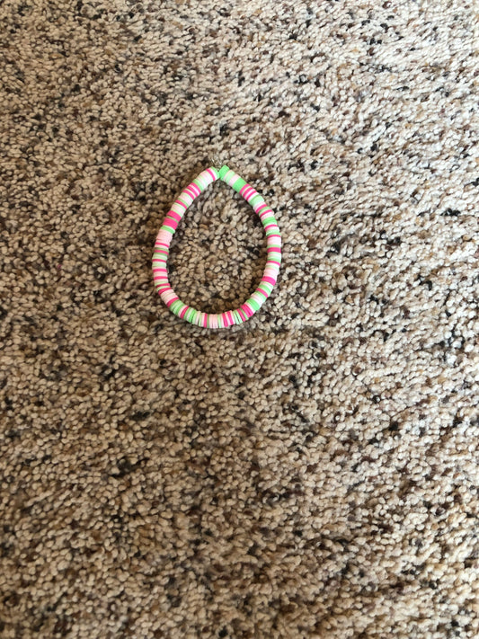 Handmade by Addie- Pastel Beaded Hoop Bracelets