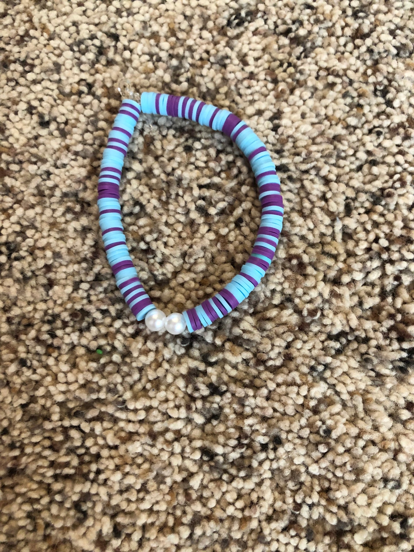 Handmade by Addie- Blue & Purple Beaded Bracelets