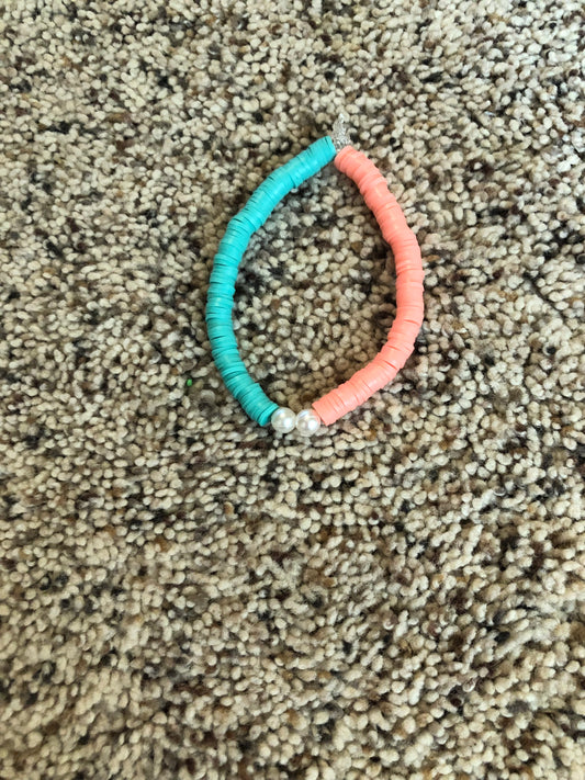 Handmade by Addie- Dual-Tone Beaded Bracelet