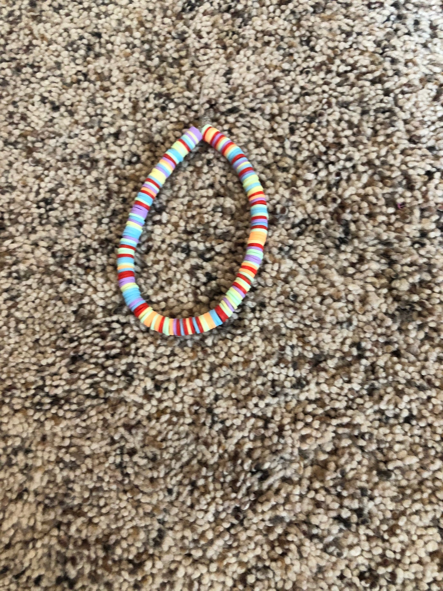 Handmade by Addie- Pastel Rainbow Beaded Bracelet