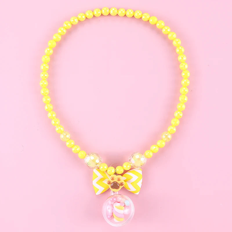 Snowflake Rainbow Beaded Necklace