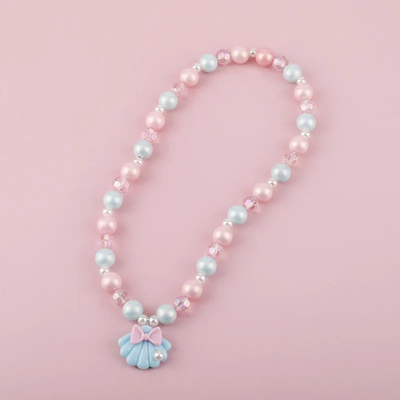 Snowflake Rainbow Beaded Necklace