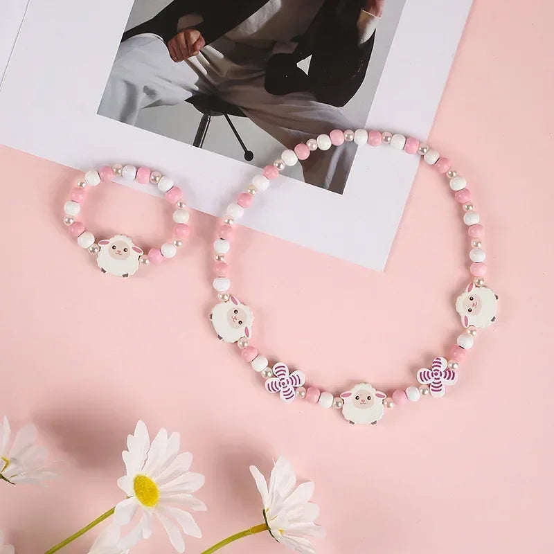 Unicorn Beads Necklace & Bracelet Set