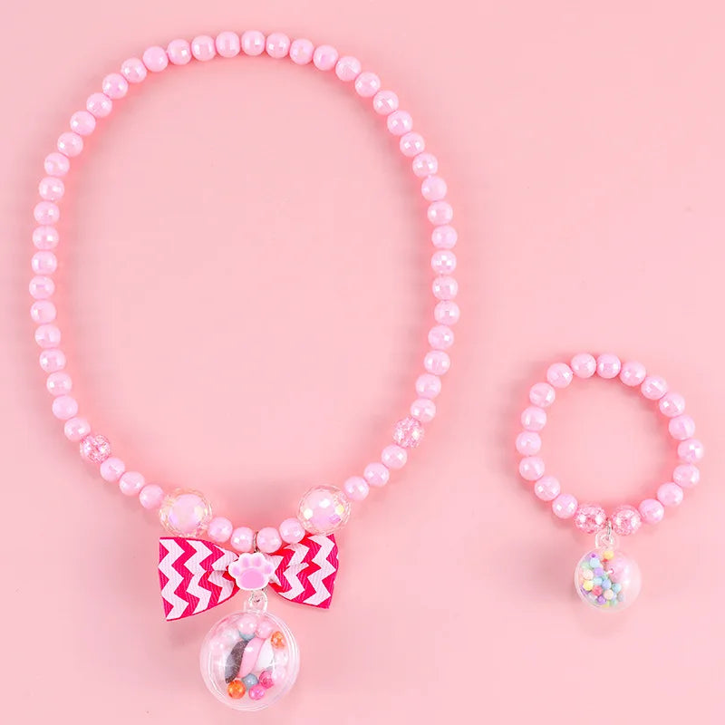 Transparent Ball Princess Jewelry Set