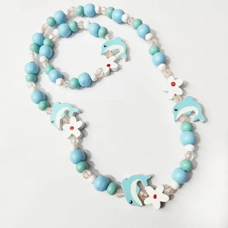 Unicorn Beads Necklace & Bracelet Set