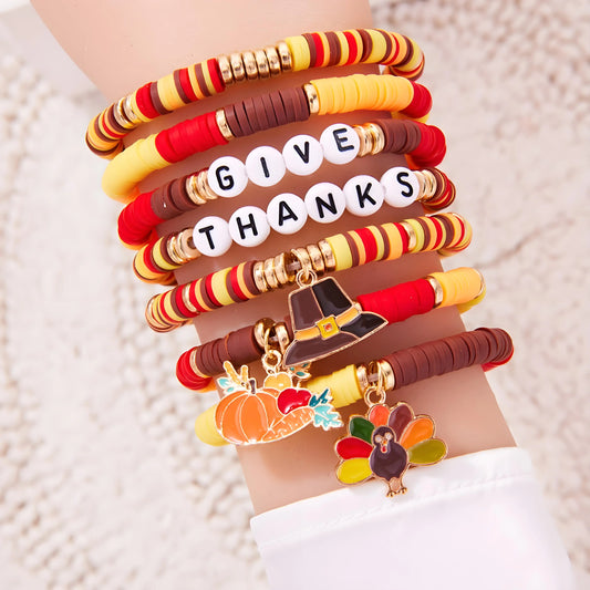 Adjustable Stackable Beaded Bracelet Set